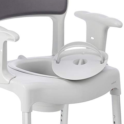 Etac Swift tualete, tualetes krēsls, guļamistabas tualete, regulējams kāju augstums, viegla un viegli pārvietojama, 46 x 41 cm sēdeklis