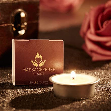 ICE masāžas svece ar kokosriekstu aromātu | Jutekliskās masāžas | Dabīgas sastāvdaļas | Kopjoša formula | Dāvana jūsu partnerim | 15 ml