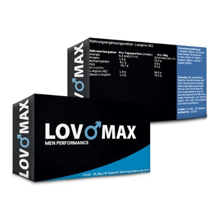 LovoMax vīriešu seksuālās pastiprinātājas tabletes vīriešiem, 100% augu izcelsmes un vegānas - eksprespiegāde