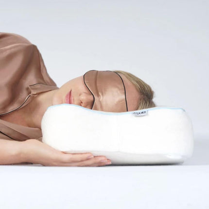 Ergolex ergonomiskais ortopēdiskais spilvens | Kakla spilvens/galvas spilvens kakla sāpēm | Atmiņas putu spilvens gulētājiem uz sāniem, muguras un vēdera | Miega spilvens/spilvens vīriešiem un sievietēm