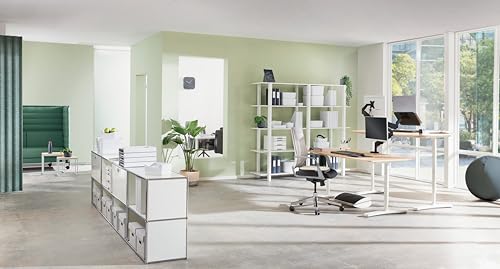 Leitz Ergo Set Active Sitzball, Gymnastikball 55 cm, Anti-Wegroll-Funktion, Stoffbezug + Leitz Höhenverstellbarer Laptopständer, Notebook Ständer mit 4 Höhen für 13“-15“ Notebooks, 65410089 + 64260089