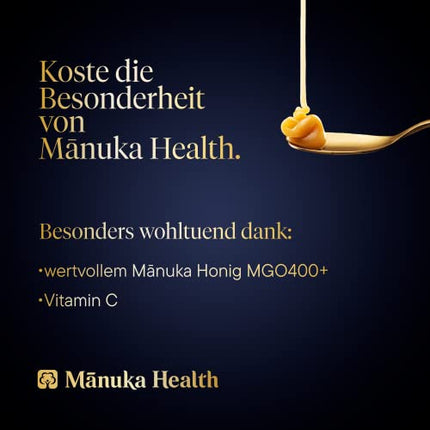 Manuka Health - pastilas ar propolisu un Manuka medu MGO 400+ (100 g) - 100% tīras no Jaunzēlandes ar sertificētu metilglioksāla saturu