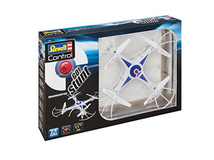 Revell vadības kvadrokopters Go! Triks, 6 asu žiroskops, ātruma līmeņi un apgāšanās funkcija, bezgalvas režīms, liels uzlādējams LiPo akumulators, iekļauts USB lādētājs, precīza tālvadības pults