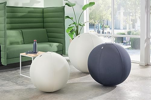 Leitz Ergo Set Active Sitzball, Gymnastikball 55 cm, Anti-Wegroll-Funktion, Stoffbezug + Leitz Höhenverstellbarer Laptopständer, Notebook Ständer mit 4 Höhen für 13“-15“ Notebooks, 65410089 + 64260089