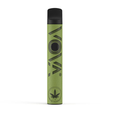 Vaporizators 1000 mAh | VOVA Vaporizer garšaugiem un ekstraktiem, augu vaporizators, vaporizatora pildspalva | Kompakts un parocīgs | Augstas kvalitātes āda | Regulējama temperatūra (zaļa)