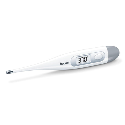 Beurer FT 09 digitālais un ķermeņa termometrs, ūdensizturīgs, LCD displejs ar mērīšanas diapazonu +/- 1 ºC, skaņas signāls, bez stikla, krāsa balta