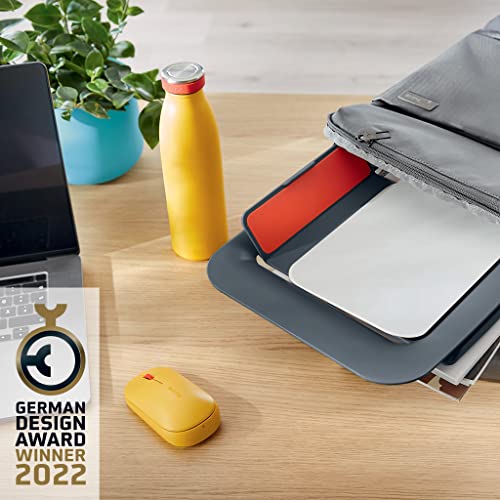Leitz Ergo Set Active Sitzball, Gymnastikball 55 cm, Anti-Wegroll-Funktion, Stoffbezug + Leitz Höhenverstellbarer Laptopständer, Notebook Ständer mit 4 Höhen für 13“-15“ Notebooks, 65410089 + 64260089