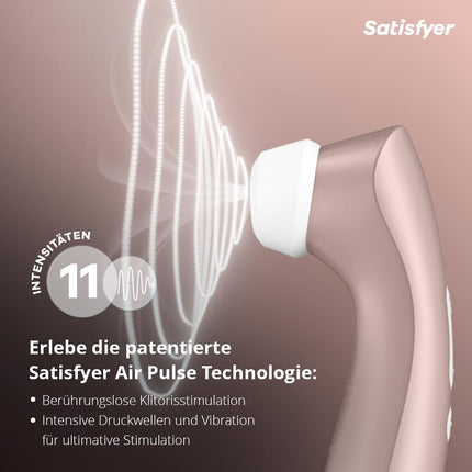 Apmierinātājs Pro 2 Plus | Rozā zelts | Vibrators un klitora stimulācija sievietēm | ekstrēmas seksa rotaļlietas | Piesūceknis un vibrators | Erotisks spiediena viļņu vibrators viņai | spēcīgs un kluss