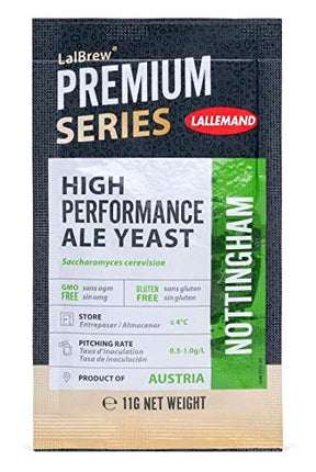 DANSTAR 11g žāvētais raugs "Nottingham" Alus raugs Lallemand Saccharomyces cerevisiae Alus brūvēšanas mājas alus darītava