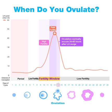Easy@Home 25 ovulācijas tests. Auglības tests sievietēm. Ovulācija 25 mSV/ml, uzticama cikla un auglības uzraudzība ar Premom ovulācijas lietotni, 25 LH tests.