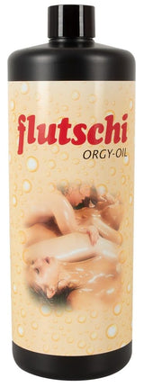 Flutschi Orgy-Oil – pavedinoša masāžas eļļa sievietēm un vīriešiem, ūdenī šķīstoša un viegli noskalojama, ādai draudzīga, 1l