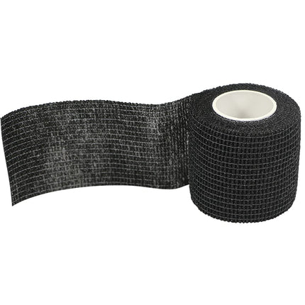 QiGui pašlīmējošais pārsējs 8 ruļļi 5 cm x 4,5 m pārsēja materiāls ģipša rullis elastīgs pārsējs pārsēja fiksācijas pārsējs pašlīmējošs pārsējs sportam un pirmās palīdzības sniegšanai veterinārārsta aptinumam suņiem, zirgiem (melns)