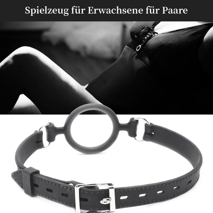 YUZHO Gagring gag sekss sm liels mutes izkliedētājs seksa gredzena knebelim, BDSM fetiša mutes knebles silikona O-veida gredzens mutes verdzība seksa rotaļlieta pieaugušajiem vīriešiem un sievietēm