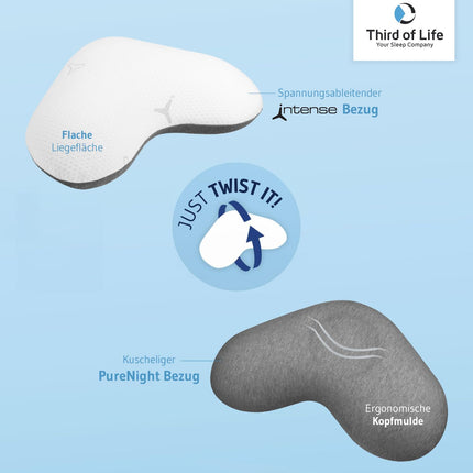 Spilvens sānu gulētājiem, pārvalks ar inovatīvu Intense tehnoloģiju, ergonomisks kakla atbalsta spilvens, augstas kvalitātes atmiņas putas, ortopēdisks kakla mugurkaula spilvens sānu gulētājiem no inovāciju balvas ieguvēja.
