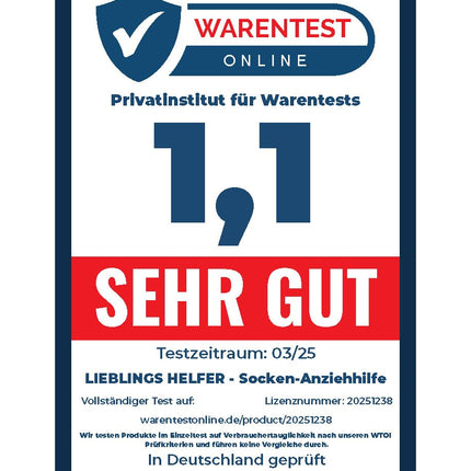 Lieblings Helfer® Premium zeķu palīglīdzeklis - īpaši izturīgas pret plīsumiem garas siksnas - zeķu palīglīdzeklis - dāvana vecmāmiņai, vectētiņam, senioriem un grūtniecēm, gūžas operācijas laikā