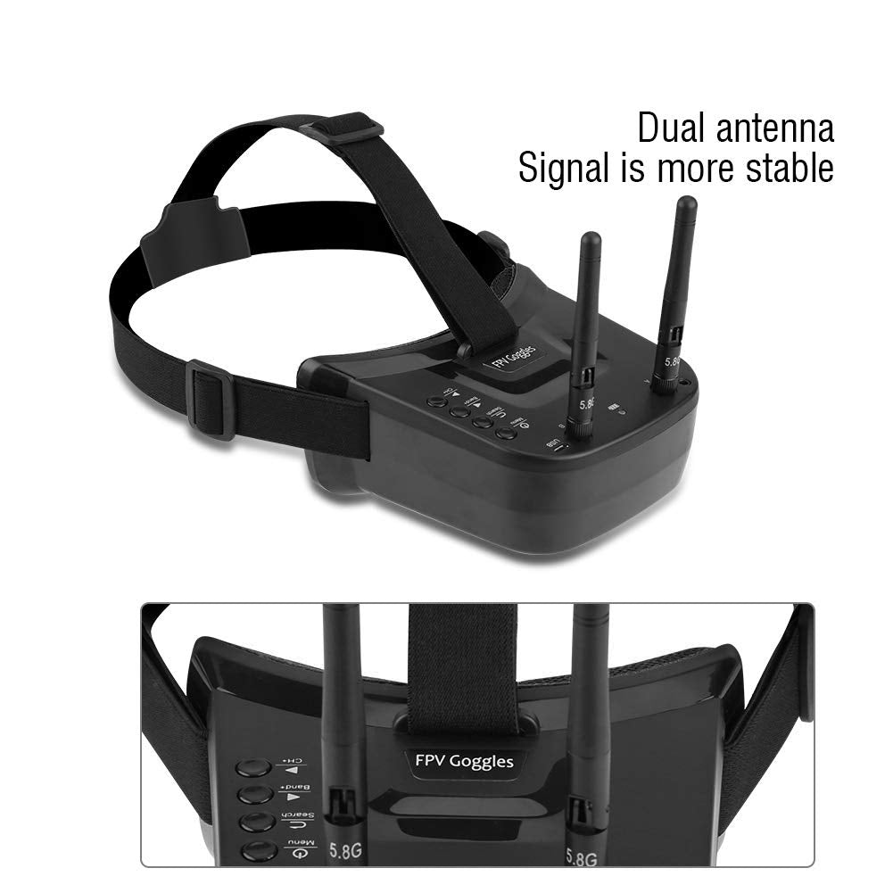 5.8GHz FPV brilles, Arris VR-009 video austiņas 5.8G 40CH HD 3'' LCD displejs Mini FPV brilles FPV kvadrokopteru droniem - RC detaļas un aksesuāri