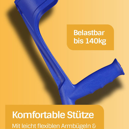 Dr. PAUL KOCH kruķu pāris, melni - staigāšanas palīglīdzekļi, izgatavoti no alumīnija ar plastmasas rokturiem - celtspēja līdz 140 kg - regulējami ar praktisku klipsi - neto svars 1,2 kg uz vienu kruķu pāri