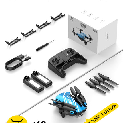 DEERC D20 ar kameru, kvadrokopters ar FPV 720P pārraidi, vadība ar telefonu, mobilais, trajektorija, ātrgaitas, mini drons ar kameru, bērniem, C0