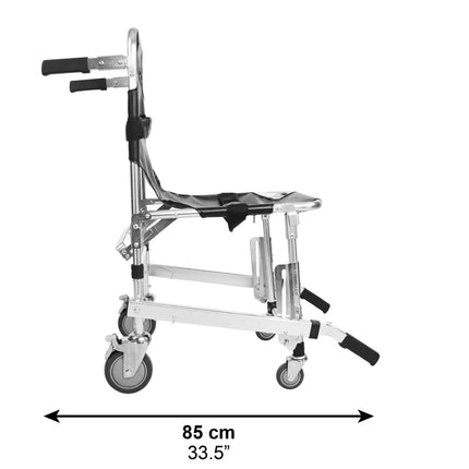 PEPE Mobility - kāpņu krēsls senioriem, salokāms, evakuācijas krēsls ar drošības jostām, kāpņu pacēlājs bez uzstādīšanas, kāpņu kāpēja ratiņkrēsls
