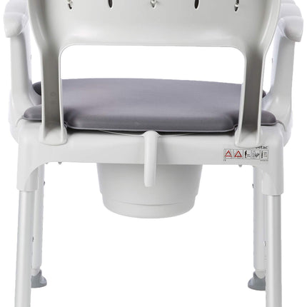 Etac Swift tualete, tualetes krēsls, guļamistabas tualete, regulējams kāju augstums, viegla un viegli pārvietojama, 46 x 41 cm sēdeklis