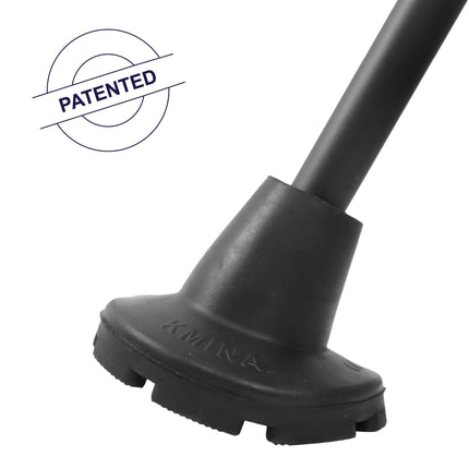 KMINA - Gumijas kruķi 19 mm, 18 mm, 17 mm (x2 gab.), gumijas pēdiņas iešanas palīglīdzeklim, gumijas buferi spieķiem, melni - Ražots Eiropā.