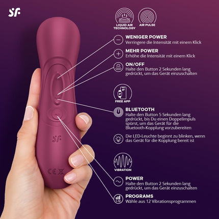 Satisfyer Pro 2. paaudzes 3. vibrators ar Connect lietotni | Šķidrā gaisa tehnoloģija | Klusa un spēcīga klitora stimulācija | Spiediena viļņu vibrators ar vibrācijām | Seksa rotaļlietu dāvana sievietēm | dildo