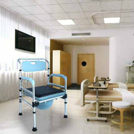 UISEBRT tualetes krēsla augstuma regulējams tualetes krēsls, dušas pods ar neslīdošu tualetes spaini cilvēkiem ar invaliditāti un vecāka gadagājuma cilvēkiem