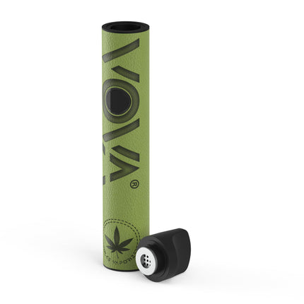 Vaporizators 1000 mAh | VOVA Vaporizer garšaugiem un ekstraktiem, augu vaporizators, vaporizatora pildspalva | Kompakts un parocīgs | Augstas kvalitātes āda | Regulējama temperatūra (zaļa)