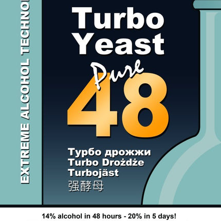 Alcotec 10x Turbo Raugs 48h Dual, līdz 21% alkohola (10 iepakojumi)