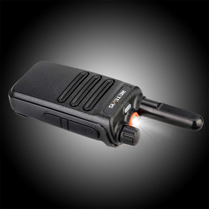 Retevis RB635 divvirzienu rācija profesionālai lietošanai, LED lukturītis PMR446, bezlicences 16 kanāli, divvirzienu rācijas komplekts, VOX, uzlādējama USB rācija mazumtirdzniecībai, hostelim (melns, 4 gab. iepakojumā)
