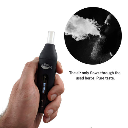 Vaporizer Vapeble Nebel - Vaporizer ar stikla iemutni, OLED displeju un bezpakāpju temperatūras kontroli, rada supervaporu no sveķainiem augiem