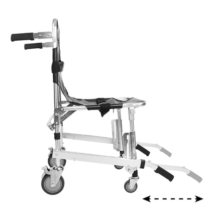 PEPE Mobility - kāpņu krēsls senioriem, salokāms, evakuācijas krēsls ar drošības jostām, kāpņu pacēlājs bez uzstādīšanas, kāpņu kāpēja ratiņkrēsls