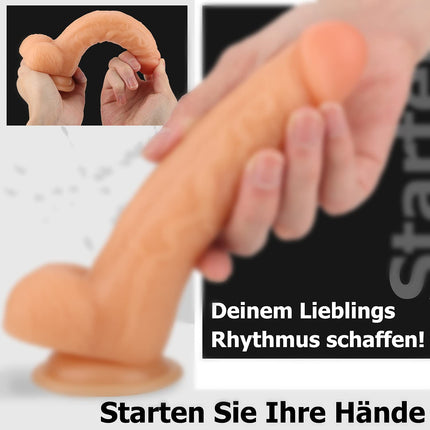 Greenpinecone mazs reālistisks dildo ar spēcīgu piesūcekni, 19 cm klasisks, perfekts īstu vēnu un apaļīgu sēklinieku anālais dildo seksa rotaļlieta iesācējām, sievietēm un vīriešiem