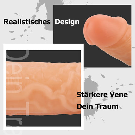 Greenpinecone mazs reālistisks dildo ar spēcīgu piesūcekni, 19 cm klasisks, perfekts īstu vēnu un apaļīgu sēklinieku anālais dildo seksa rotaļlieta iesācējām, sievietēm un vīriešiem