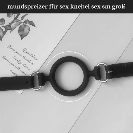 YUZHO Gagring gag sekss sm liels mutes izkliedētājs seksa gredzena knebelim, BDSM fetiša mutes knebles silikona O-veida gredzens mutes verdzība seksa rotaļlieta pieaugušajiem vīriešiem un sievietēm