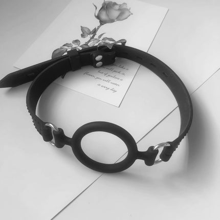YUZHO Gagring gag sekss sm liels mutes izkliedētājs seksa gredzena knebelim, BDSM fetiša mutes knebles silikona O-veida gredzens mutes verdzība seksa rotaļlieta pieaugušajiem vīriešiem un sievietēm