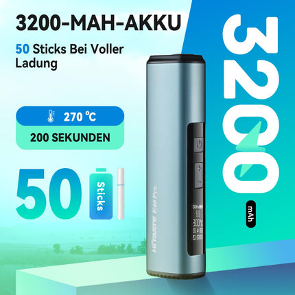 HI TASTE E40 Pro tabakas sildītājs, kas saderīgs ar IQOS ILUMA TEREA, lieliska garša, 3200 mAh liela baterija, žāvēšanas funkcija, dzidrs OLED displejs, metāla apdare (metāla melna)