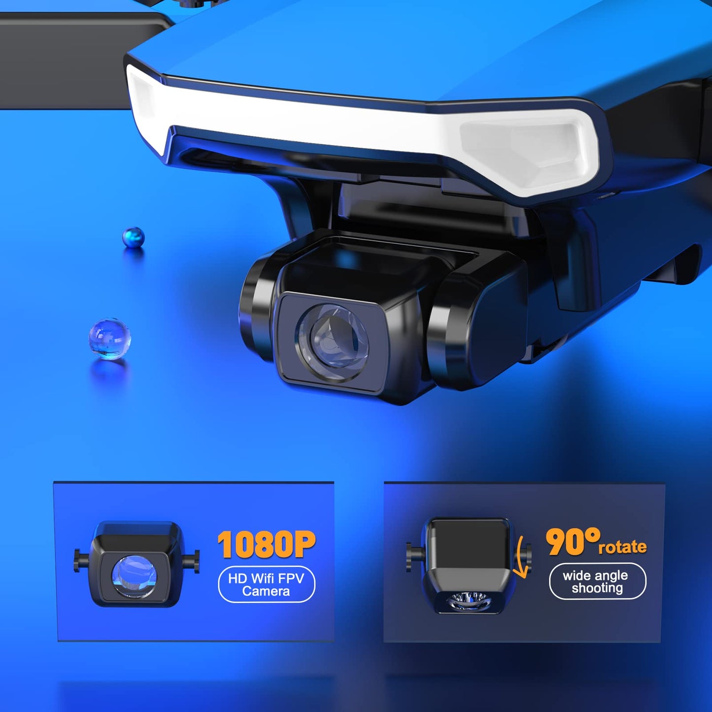 Tehnoloģisks RC drons ar kameru HD 1080P ar pārnēsāšanas somu pieaugušajiem lietošanai ārpus telpām. RC kvadrokopters, salokāms drons, tālvadības pults, 2 baterijas, 26 min. ilgs lidojuma laiks WLAN foto tiešraides video pārraide iesācējiem