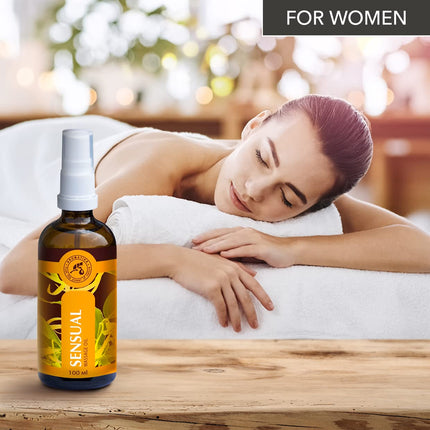 Masāžas eļļa 100ml - Dabīga ilang-ilang eļļa un jojobas eļļa - Brīnišķīgs aromāts - Afrodiziaka masāžas eļļa - Stikla pudele - Dabīgā kosmētika - Masāžas eļļas