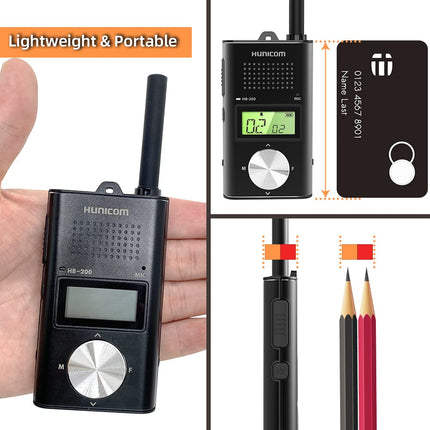 Uzlādējamas rācijas pieaugušajiem, metāla korpuss, augstas kvalitātes, liela darbības rādiusa divvirzienu rācija - PMR rācija ar 1000 mAh akumulatoru, VOX aizmugurējo klipsi