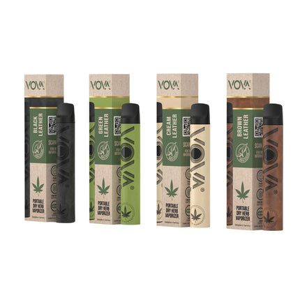 Vaporizators 1000 mAh | VOVA Vaporizer garšaugiem un ekstraktiem, augu vaporizators, vaporizatora pildspalva | Kompakts un parocīgs | Augstas kvalitātes āda | Regulējama temperatūra (zaļa)