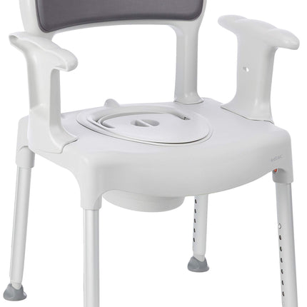 Etac Swift tualete, tualetes krēsls, guļamistabas tualete, regulējams kāju augstums, viegla un viegli pārvietojama, 46 x 41 cm sēdeklis