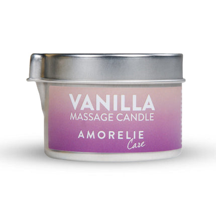 AMORELIE Care – Erotiskās masāžas svece ar vaniļas aromātu (50 ml) – Jutekliska masāža, mitrinoša, ideāli piemērota pāriem