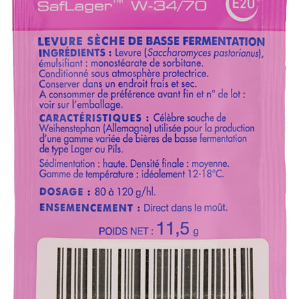 Fermentis alus raugs US-05 W 34/70 S-33 S-23 augšējās fermentācijas apakšējās fermentācijas (W 34/70)