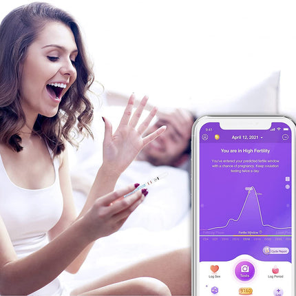 Easy@Home auglības tests 50 ovulācijas testi auglības testi ovulācijai – atbalsta bezmaksas Premom Ovulation lietotne, 50 LH testi