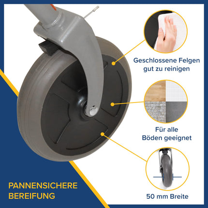 Drive Medical WA015 Migo rollators, izgatavots no tērauda, 4 riteņi, ar uzglabāšanas vietu, sudrabkrāsas