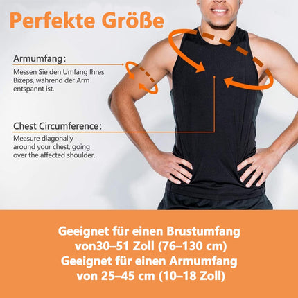 Flow fire regulējams plecu ortoze, neoprēna plecu atbalsts sievietēm un vīriešiem, plecu ortozes sāpju mazināšanai, der gan kreisajam, gan labajam plecam (L-XL)