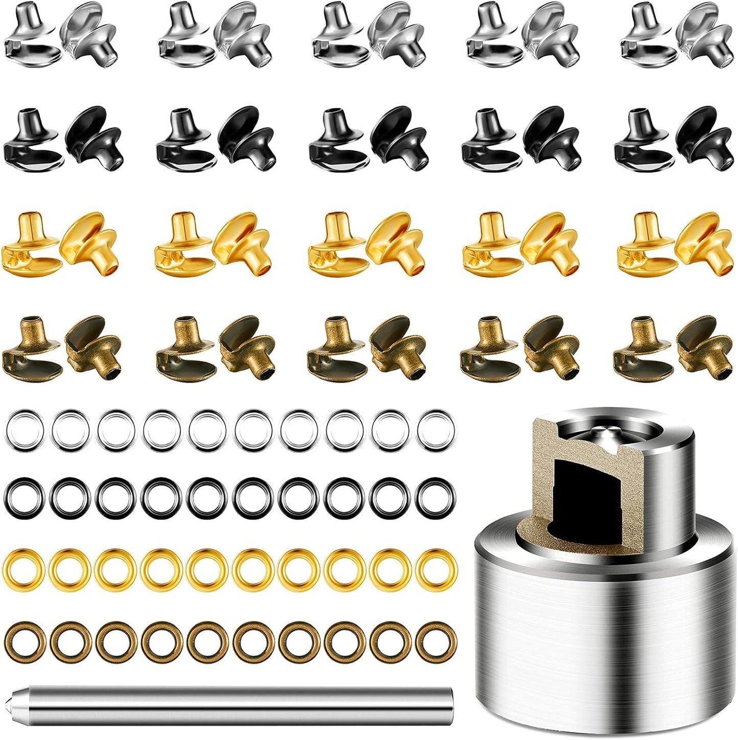 40 komplekti Stiefel Haken Spitze Schnallen Speed Ösen Haken für Stiefel Schnürsenkel Haken für Camping Wandern Klettern (Silber, Schwarz, Gold, Bronza)