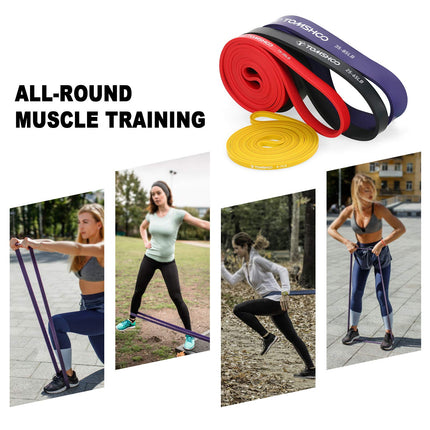 TOMSHOO pretestības lentes, 5 gab. iepakojumā, ādai draudzīgas lateksa pievilkšanās lentes CrossFit, stiepšanās, pauerliftinga, sporta zāles, mājas, jogas, spēka treniņu, treniņu lentes vīriešiem un sievietēm
