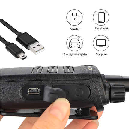 Retevis RB635 divvirzienu rācija profesionālai lietošanai, LED lukturītis PMR446, bezlicences 16 kanāli, divvirzienu rācijas komplekts, VOX, uzlādējama USB rācija mazumtirdzniecībai, hostelim (melns, 4 gab. iepakojumā)